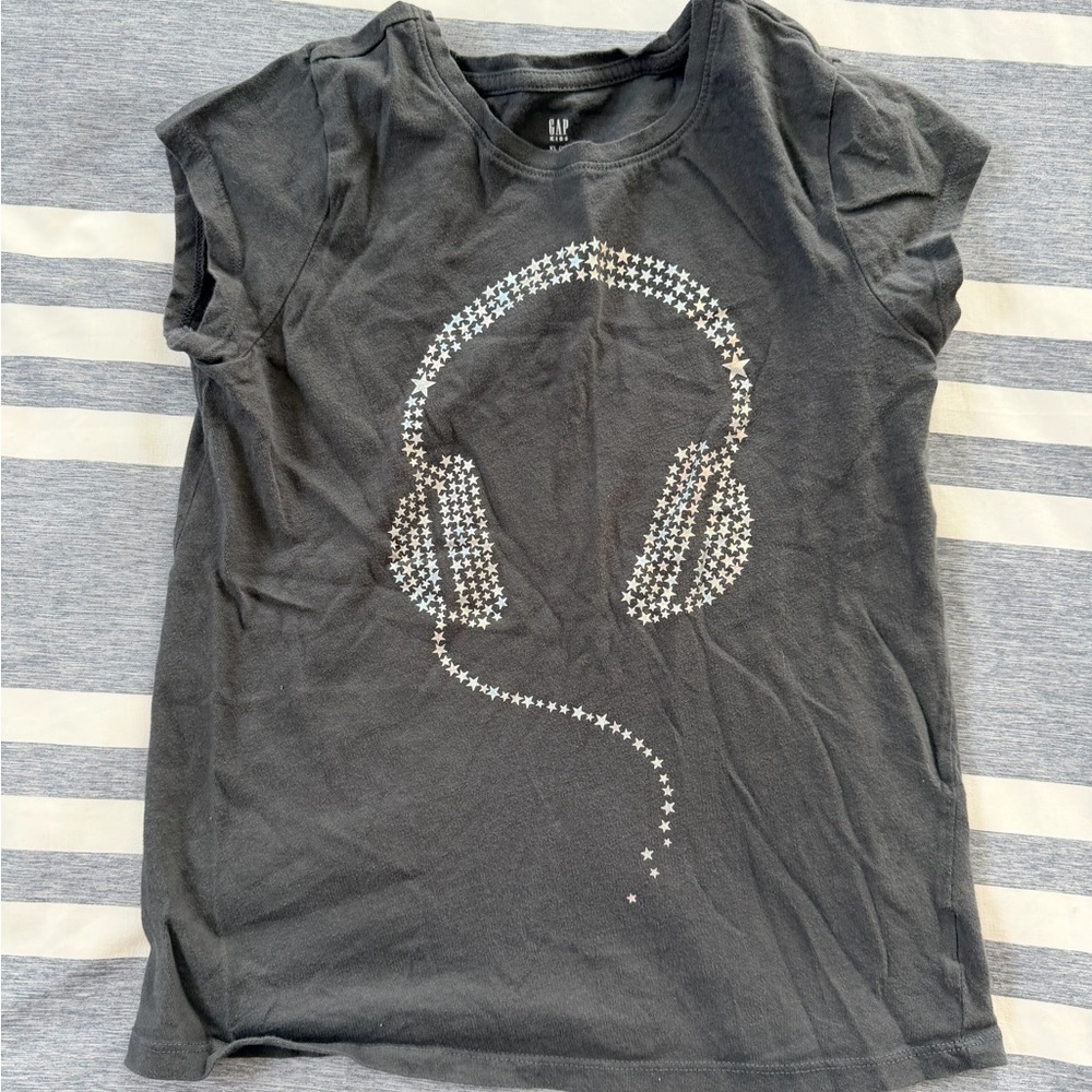 GAP Kids Girls’ Gray Headphones T-Shirt